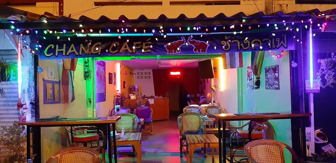 Chang cafe at evening