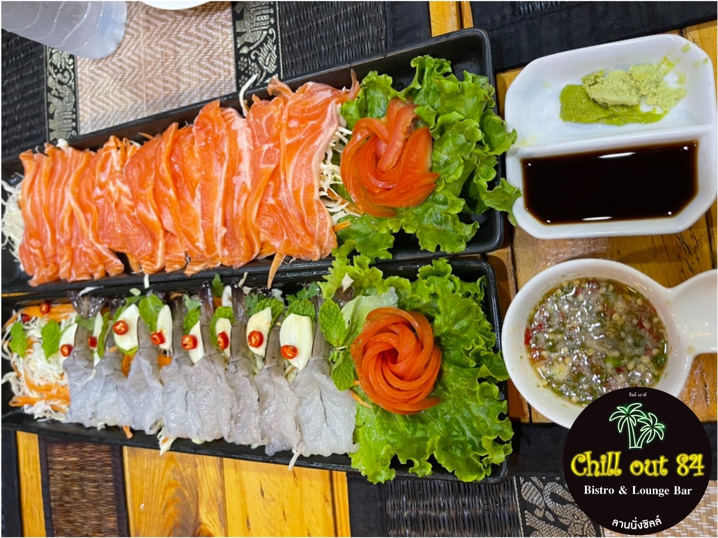 chill out 84, Thai and EU restaurant and bar in a thai environment, fish shabu