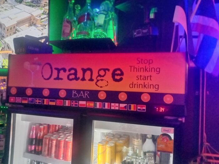 Orange bar rompho complex Pattaya, not Think, but Drink