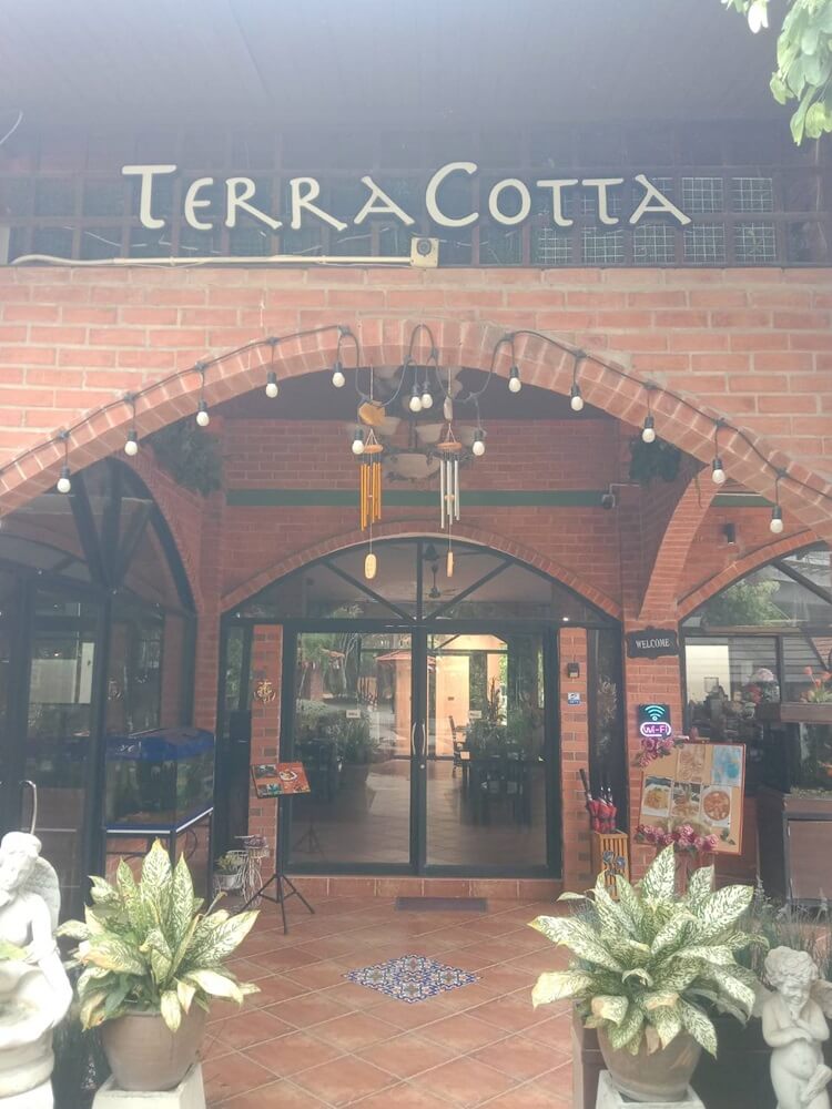 Terracotta restaurant & bike stop cafe in Pattaya,  majestic main entranche