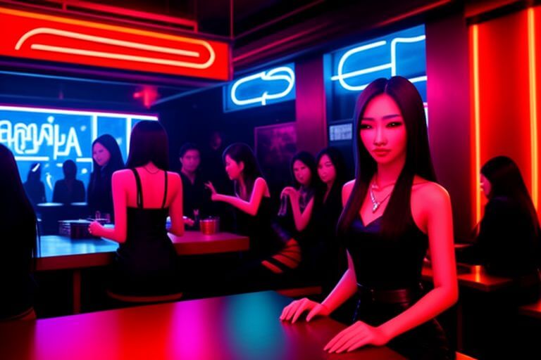 Carre Blanc, gentlemens club soi Bongkoch Pattaya, drink service staff