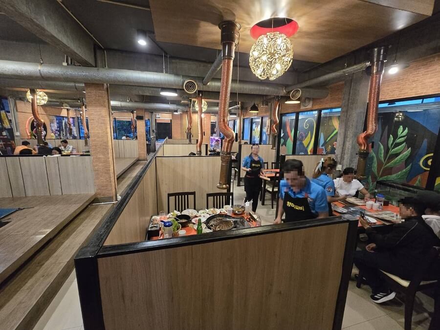 Hangme Korean restaurant, Pattaya north, eat in style and comfort