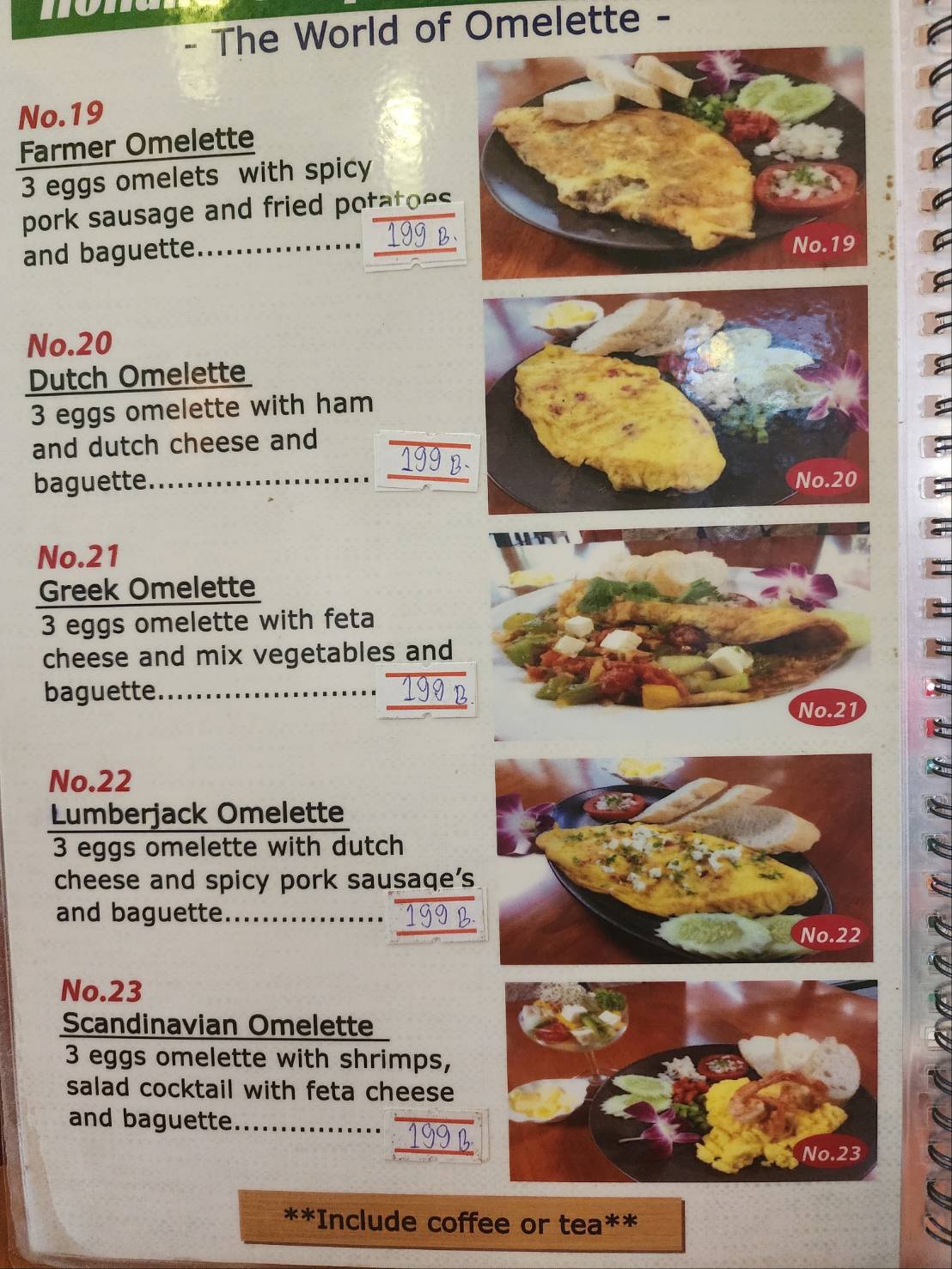 Holland Tulip Bakery, Siam Country Club, Pattaya, menu 2
