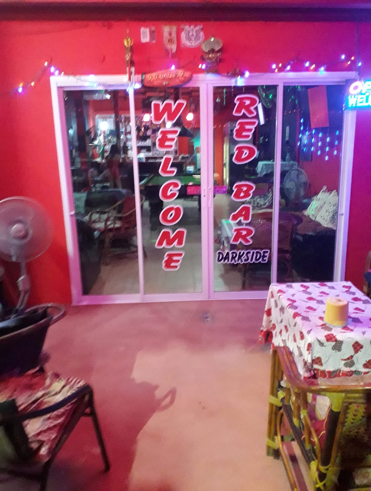 Red Bar Darkside, Pattaya, front of the bar