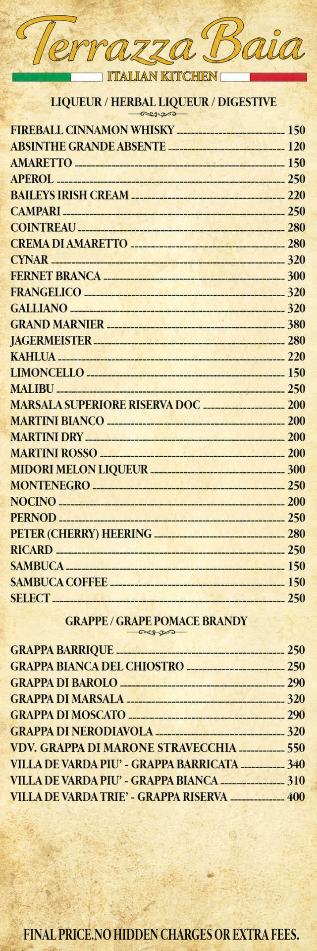 Terrazza Baia - Drinks menu - Page 2