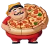 Pumpui pizza restaurant in soi countryclub Pattaya, mascotte fat pizza man