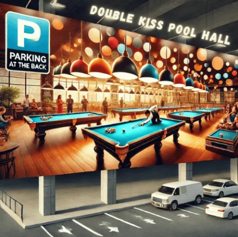 double-kiss-pool-hall-sports-lounge, Pattaya, parking at the back