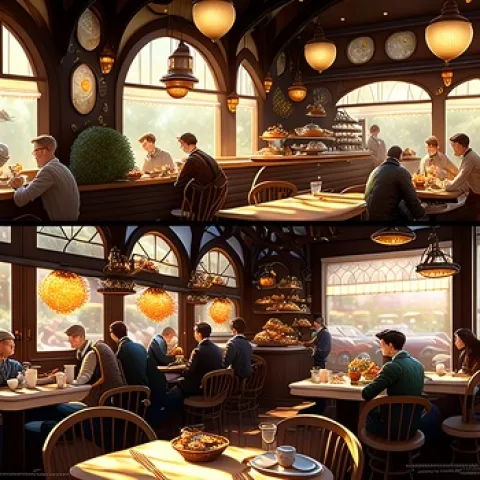 La Taverne Bistro in Pattaya, AI created personal digital art