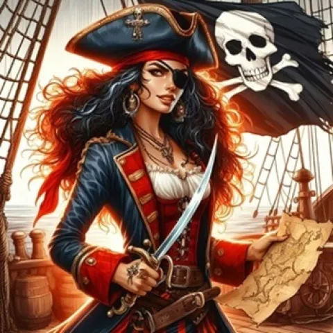 pirates club pattaya custom ai art a carabean female pirate