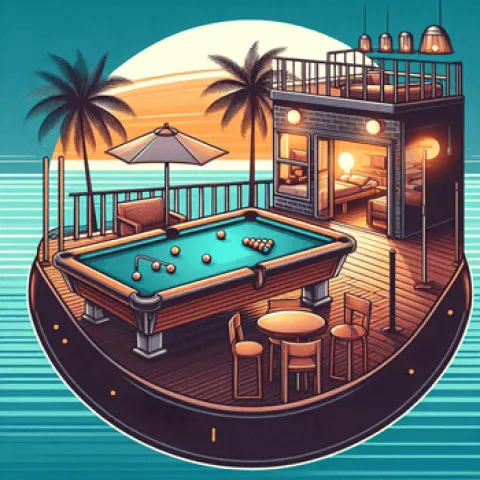 The 145 Bar Pattaya beach road, custom ai art